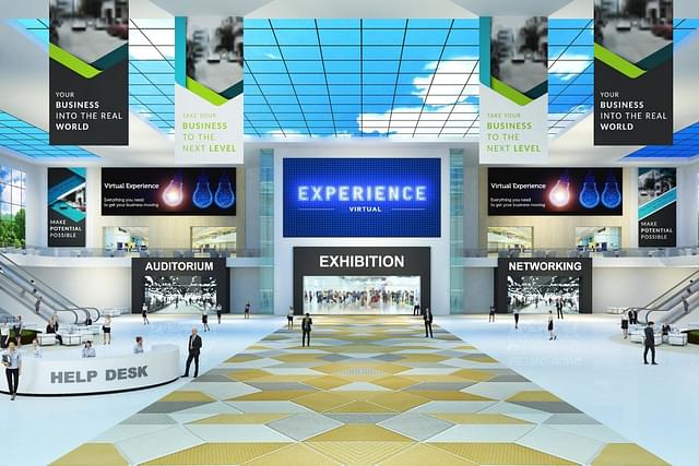 Virtual event portal reproduces the look and feel of a real expo. (DesignDesk)