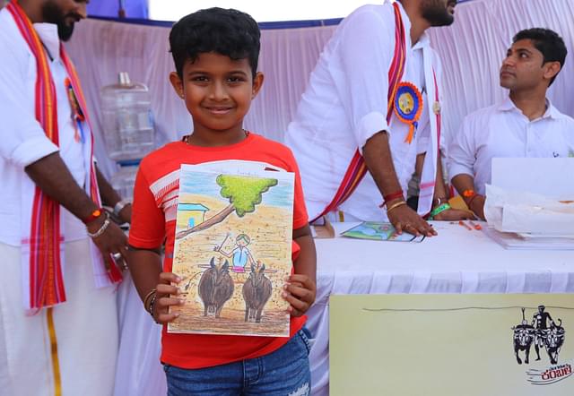 Young minds capturing Kambala on canvas. (Mangaluru Kambala/HarshitBangre)