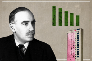 Economist John Maynard Keynes (Illustration: Swarajya Magazine)