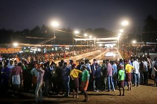 Thousands of people gathered throughout the night to witness Tulunad’s Kambala in Mangaluru. (Mangaluru Kambala/HarshithBangre)
