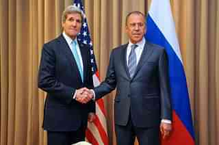 Foreign Minister of Russia Sergey Lavrov and US Secretary of State John Kerry.