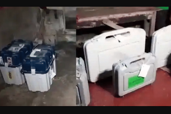 EVMs and VVPATs recovered from TMC leader’s house (Pic via ANI)