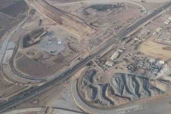 Delhi-Mumbai Expressway under construction near Bharuch, Gujarat. (@sahil11p/Twitter)