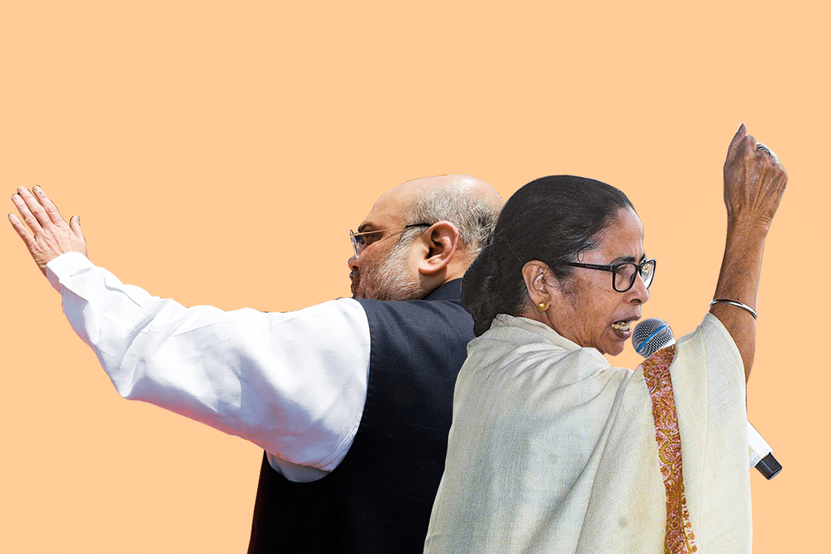 BJP chief Amit Shah and Trinamool chief Mamata Banerjee.