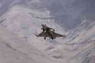One of the two pictures of Rafales released b y the IAF (Twitter)