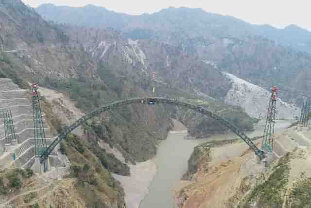 Chenab bridge (Pic Via Twitter)