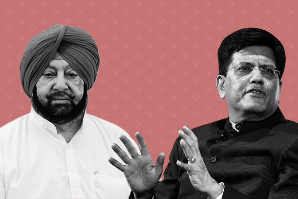 Punjab Chief Minister Captain Amarinder Singh and Minister of Railways, Commerce & Industry & CAFPD Piyush Goyal. 