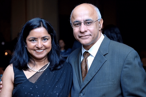 Subroto Bagchi with his wife Susmita