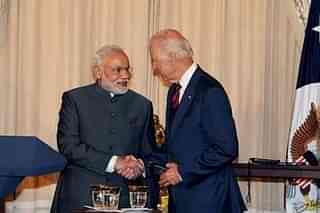 In this 1 October, 2014 Prime Minister Narendra Modi greets the then US Vice President Joe Biden in Washington DC. (file image) PTI