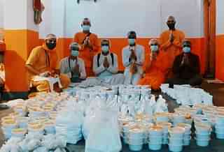 Team of monks involved in making and supply of free meals (ISKCON Gurugram)