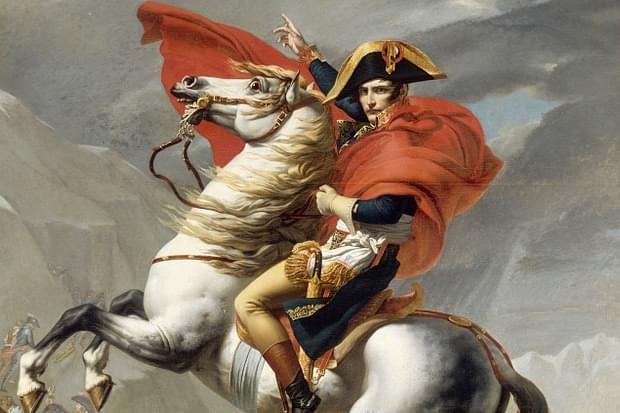 The Emperor of the French crossing the Alps by  Jacques Louis David