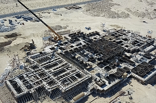 First Hindu temple of Abu Dhabi under construction (@HSajwanization/Twitter)