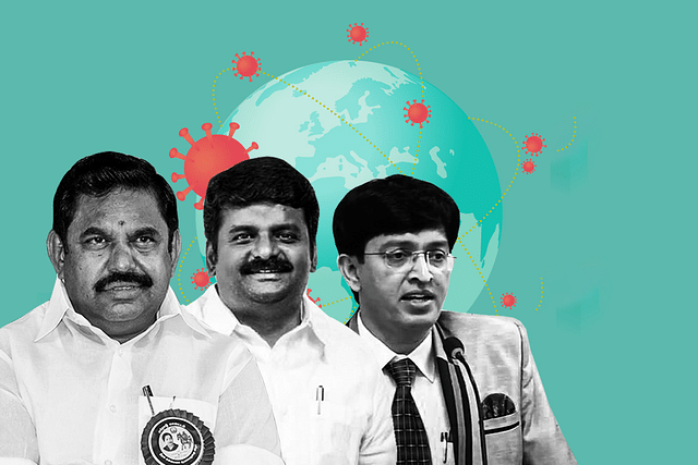 From left to right: Chief Minister Edappadi K Palaniswami, Health Minister Dr C Vijayabaskar and State Health Secretary J Radhakrishnan.