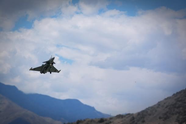 One of the two pictures of Rafales released b y the IAF (Twitter)