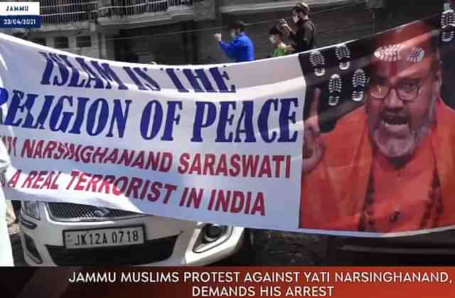 A still from the protest