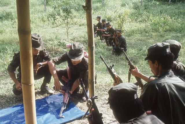 A militant training camp in the jungles of Assam. (Saibal Das/The India Today Group/Getty Images)&nbsp;
