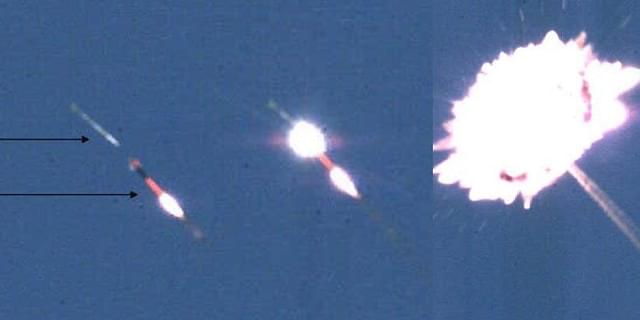 Missile’s proximity fuse system detects the object.&nbsp;