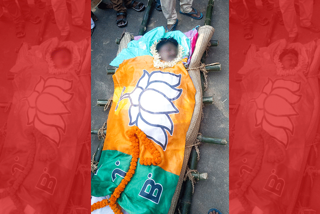 A BJP worker who was murdered by TMC goons post the electoral victory. 