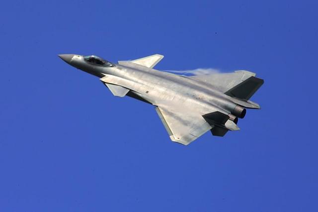 A J-20 stealth fighter at the 11th China International Aviation and Aerospace Exhibition.&nbsp;