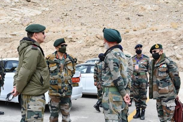 Indian Army Chief General Manoj Mukund Naravane in Ladakh. 