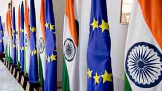 India and EU flags | Representational image | Twitter | @EU_in_India