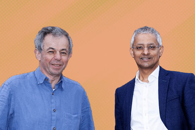 Prize winners David Klenerman (L) and Shankar Balasubramanian (R)