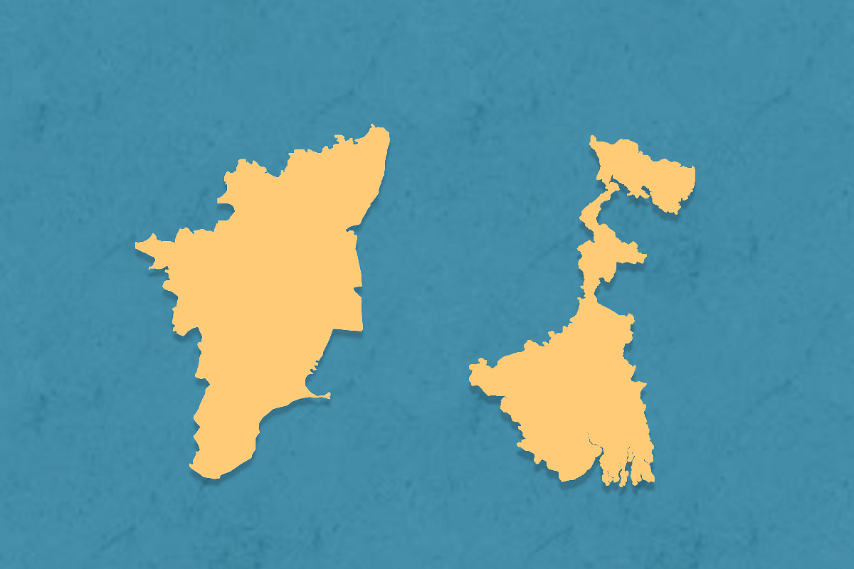 Maps of West Bengal and Tamil Nadu.&nbsp;