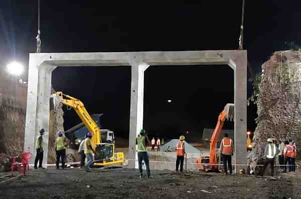 Team DFC at work on the Valsad ROB in Gujarat.