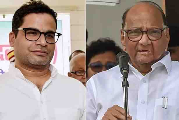 Poll strategist Prashant Kishor and NCP Chief Sharad Pawar (via Twitter)