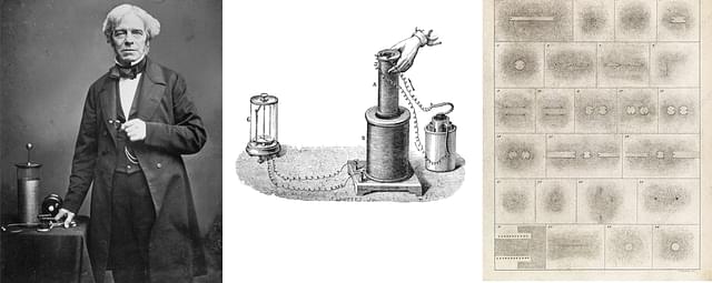 Michael Faraday (1791-1867), Induction experiment, his drawing of fields