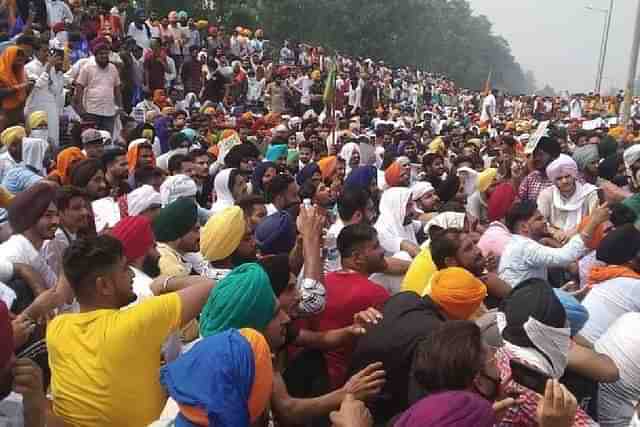 A Sanyukt Kisan March protest (Twitter) 