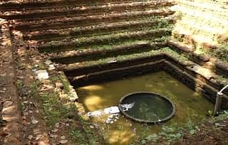 A pushkarini step well at the site where once stood a Jain Basadi as per reports