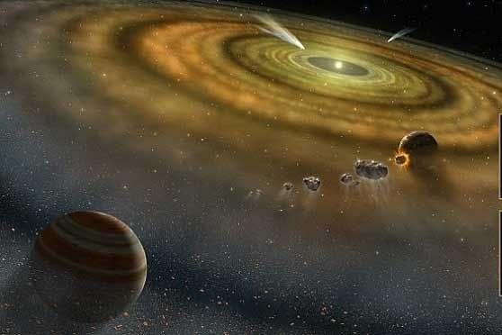 An artist's impression of the formation of the solar system (NASA) 