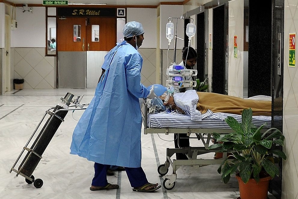 A Covid hospital. (Manjunath Kiran/AFP/Getty Images)
