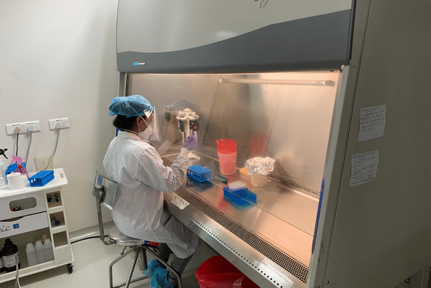 Waste-water analysis at a CSIR-CCMB lab. The work yields information that can guide public health action.