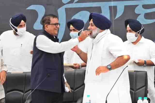 BSP's S C Mishra and Akali Dal's Sukhbir Singh Badal 