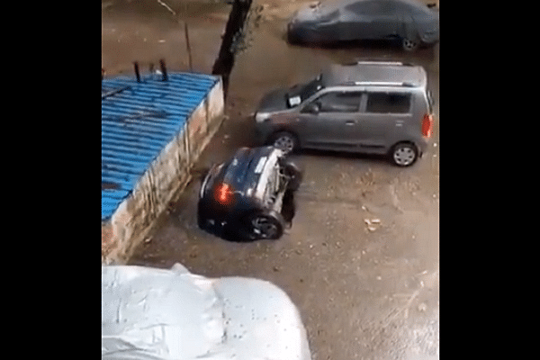 Car sinking