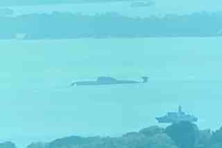 Indian submarine transiting through Singapore Strait.  &nbsp;