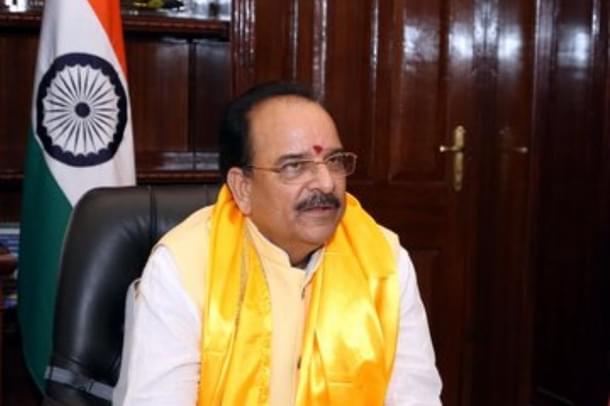 Ajay Bhatt taking charge as MoS Defence (Twitter)