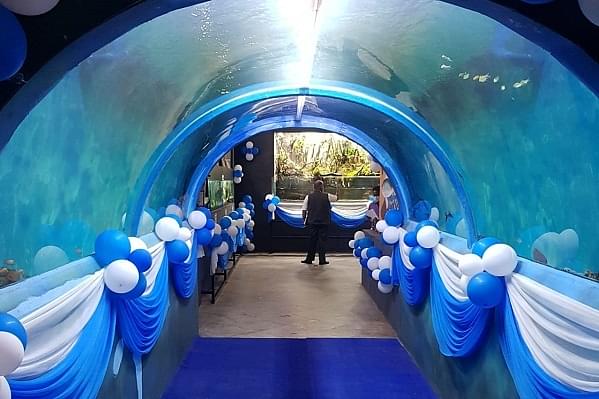 Entrance to the aquarium at KSR railway station in Bengaluru.