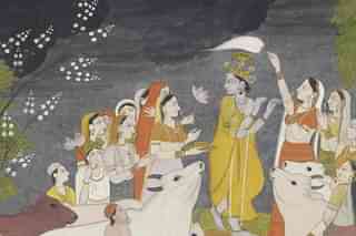 Krishna with gopikas