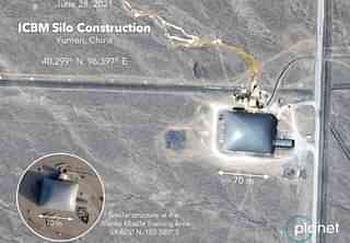 Construction sites for missile silos in China. (Planet Labs/Center for Nonproliferation Studies at MIIS)