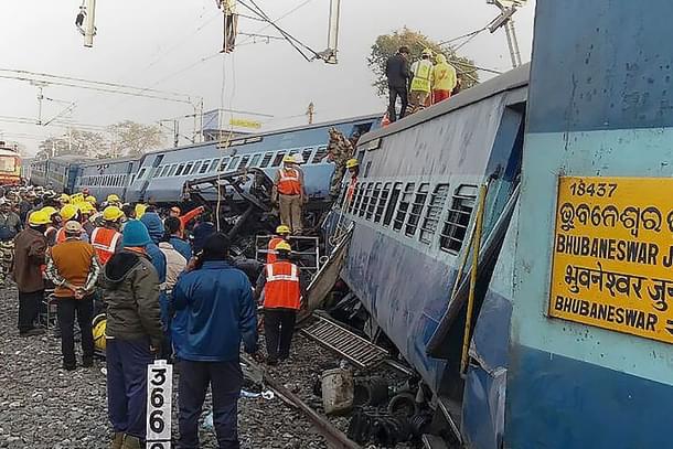 Site of the 
derailment of the Jagdalpur-Bhubaneswar express train. (STRINGER/AFP/Getty Images)
