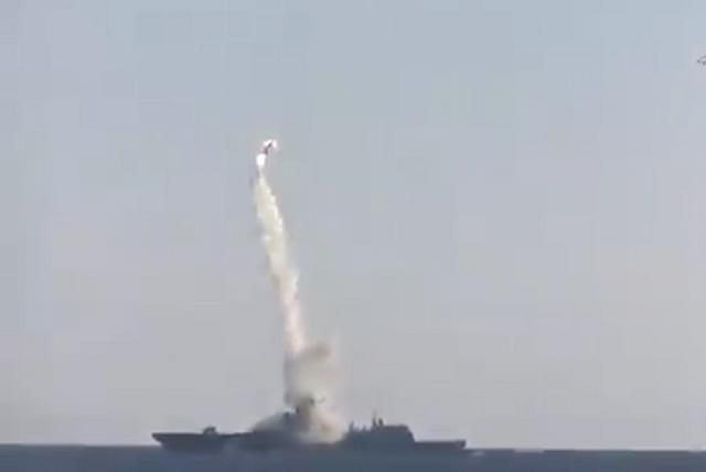Test firing Zircon Missile (Image via Twitter)