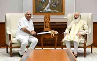 Karnataka CM B S Yediyurappa with Prime Minister Narendra Modi in New Delhi recently