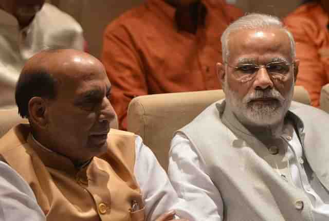 Prime Minister Narendra Modi and Defence Minister Rajnath Singh. 