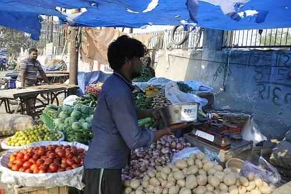  A vegetable vendor in Noida. (Photo by Salman Ali/Hindustan Times via Getty Images via Getty Images)