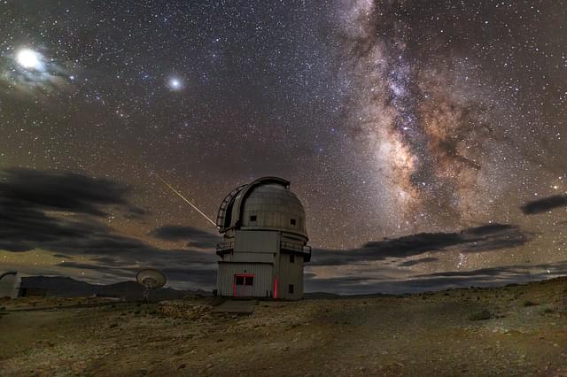 'Perseids meet Himalayan Chandra Telescope!' Dorje Angchuk took this picture on 7 July 2021 at the Indian Astronomical Observatory, Hanle. (Photo: Dorje Angchuk)