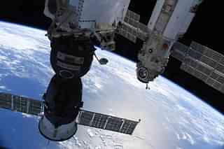 The Nauka Multipurpose Laboratory Module with the International Space Station (Photo: Roscosmos/Twitter)