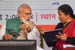 Prime Minister Narendra Modi with Finance Minister Nirmala Sitharaman